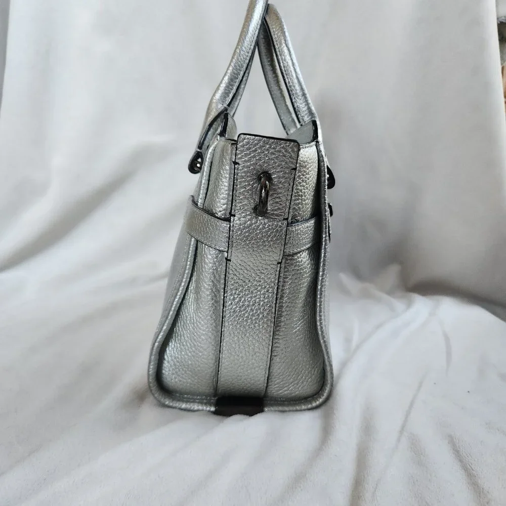 Coach Swagger 27 Pebble Leather Style w/o Strap in Silver - Style 34816 - Picture 3 of 16